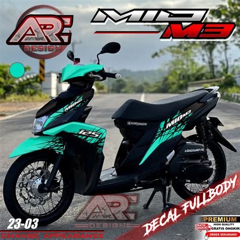 Jual COD TERBARU Decal Sticker Yamaha Mio M3 125 Full Body Stiker