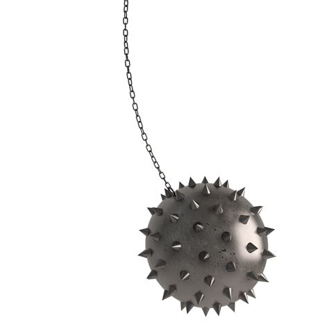 Iron Ball With Spikes Concept Of Danger And Obstacle 3d Rendering