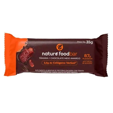 Barra De Prote Na Nature Foodbar Sabor Tamara E Chocolate Meio Amargo