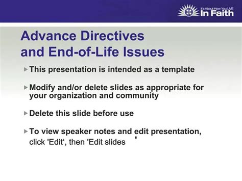 Ppt Advance Directives And End Of Life Issues Powerpoint Presentation Id260565