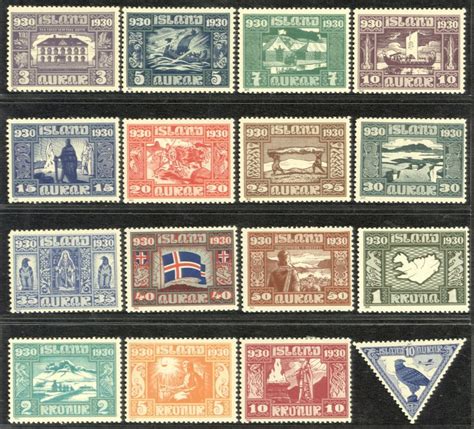 Complete Set Of The Parliament Millenary Issue Hinged 1930