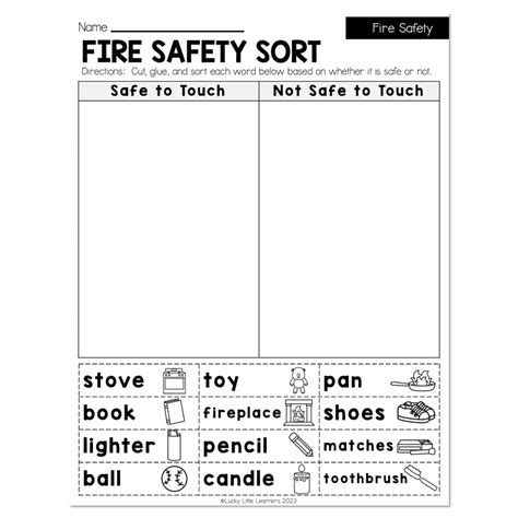 Fire Safety Signs Worksheets Printable Community Signs Flashcards 63