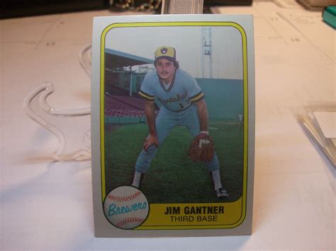 Fleer Baseball Jim Gantner Milwaukee Brewers Ebay