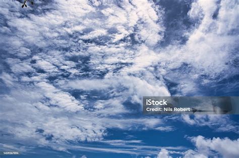 Blue Sunny Sky With Clouds Stock Photo - Download Image Now - Backgrounds, Beauty, Beauty In ...