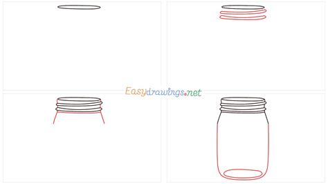 How To Draw Mason Jar Drawing Mason Jars Easy Drawings Easy Tutorial