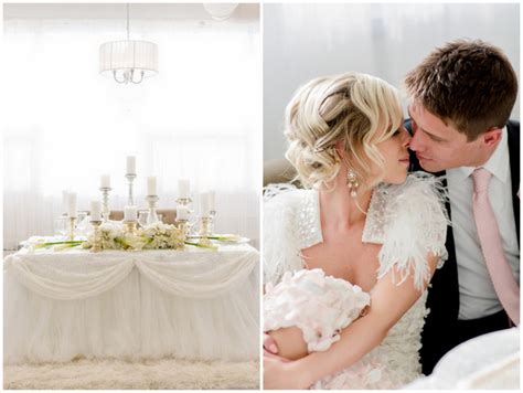 White Glamorous Wedding Ideas by Atmosphere Weddings {ENV Photography}