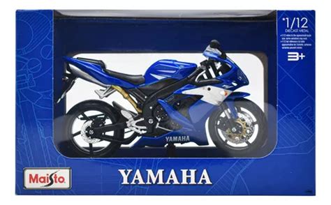 Motocicleta Yamaha Yzf R Azul Escala Maisto Mercadolibre