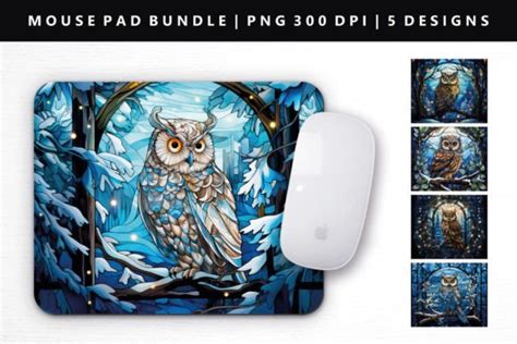 Owl Mouse Pad Sublimation Graphic By StasyLionet Creative Fabrica