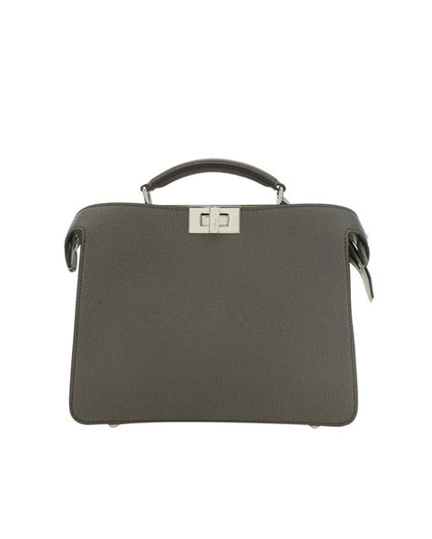 Fendi Peekaboo Iseeu Mini Messenger Bag In Green For Men Lyst