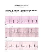 Ecg Interpretation Practice W Answers Docx Ecg Interpretation