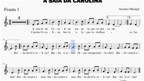 02 A Saia Da Carolina PARTITURA rautadoce2ª YouTube