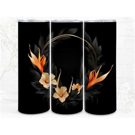 Lux Bird Of Paradise Wreath Digital Art Print Sublimation Inspire