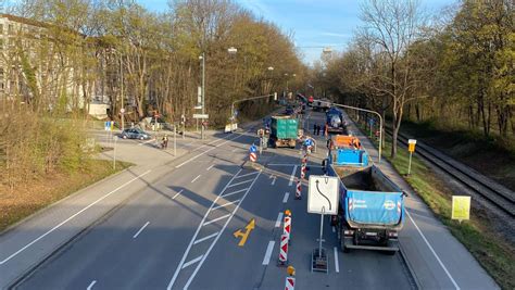 Augsburg Baustelle an der Berliner Allee sorgt weiter für Stau