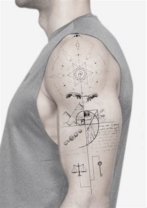 Pyramid da vinci tattoo design Tatuagens geométricas homens Desenho