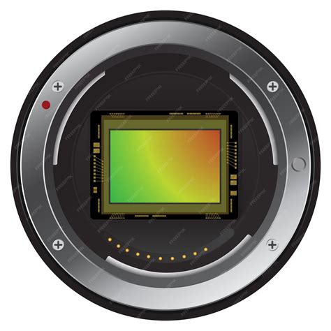 premium vector close  digital camera imaging sensor