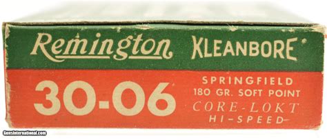 Post War Remington Kleanbore Hi Speed 30 06 Ammo 180 Gr Soft Point