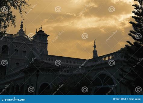 Ancient Agha Khan Palace Silhouette Stock Photo Image Of Door Blow