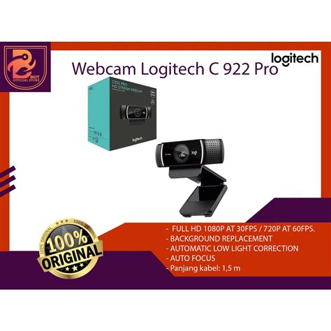 Jual LOGITECH WEBCAM C922 PRO WEBCAM C 922 PRO STEAM HD 1080P