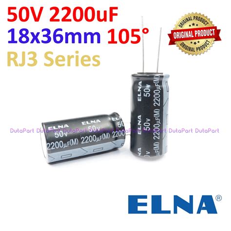 Jual 50V 2200uF ORIGINAL ELNA RJ3 Series Kapasitor Capasitor Elko Elco