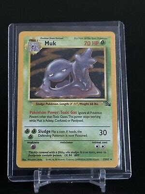 Muk 13 62 Fossil Set Holo Rare Vintage 1999 Pokemon TCG WoTC EBay