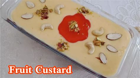 Fruit Custard Recipe By Qazi Food Secrets Custard Recipe Custard Banane