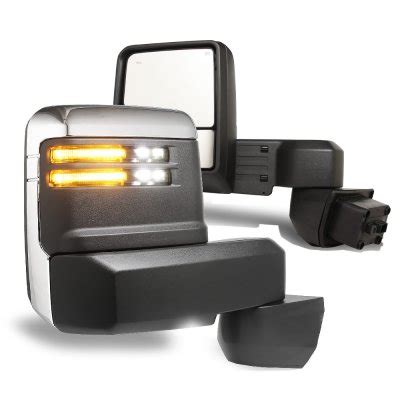 Chevy Silverado Hd Chrome Towing Mirrors Smoked Led