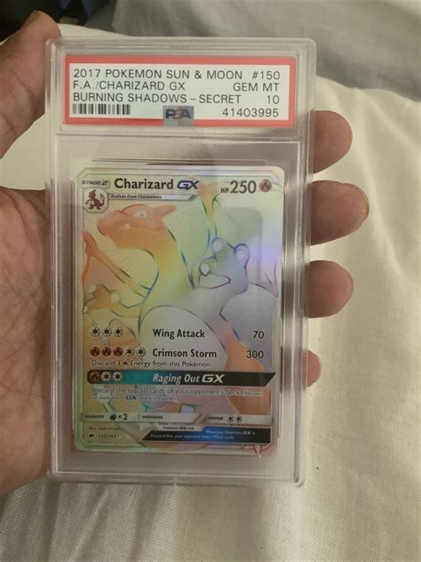 Mavin Charizard GX PSA 10 Burning Shadows Secret Rainbow Rare