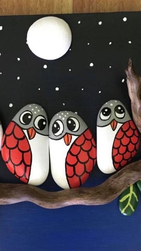 Owl Rock Painting Ideas | DIY Crafts