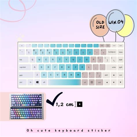 Jual Qwerty Keyboard Sticker For Windows Aesthetic Palette Color Vinyl