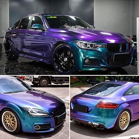 Amazon ATMOMO Purple And Blue Car Chameleon Wrap Auto Carbon Fiber