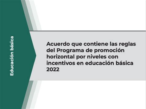 Acuerdo que contiene las reglas del Programa de promoción horizontal