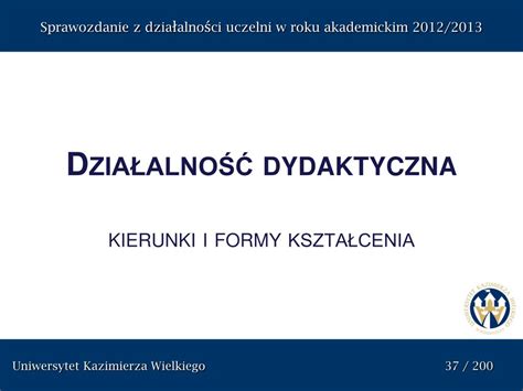 PPT Sprawozdanie z działalności uczelni w roku akademickim 2012 2013