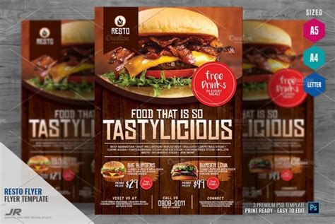 15 Free Burger Restaurant Flyer Templates Download Graphic Cloud