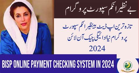 New Online Payment Verification System For Benazir Income Support