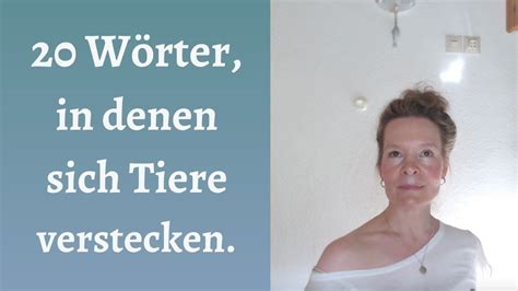 Tiere keine sind Lerne 20 Wörter in denen sich Tiere verstecken