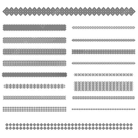 Design Elements Text Divider Line Set Line Divider Vector Edge Element