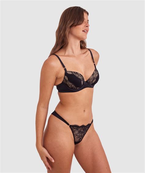 Bras N Things Revolve High Waist V String Black