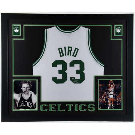 Larry Bird Signed X Custom Framed Jersey Display Beckett Hologram