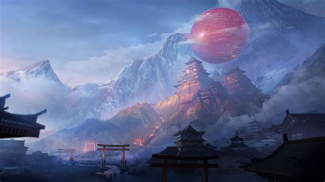 Japanese Castle Digital Art Scenery HD 4K Wallpaper, 53% OFF