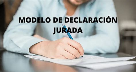 Declaración Jurada Modelo de Declaración Jurada Perú Notaris