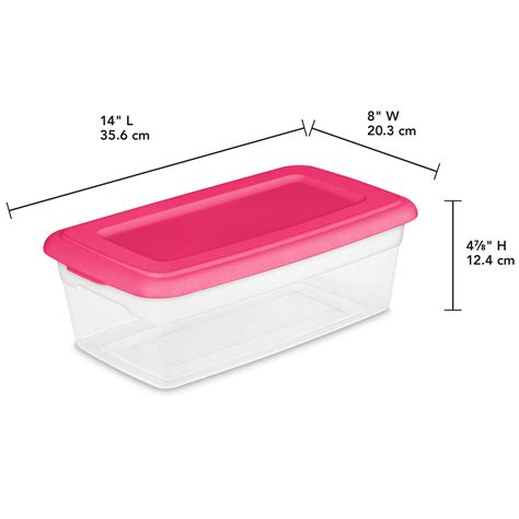 Sterilite 6 Qt Storage Box Fuchsia Burst