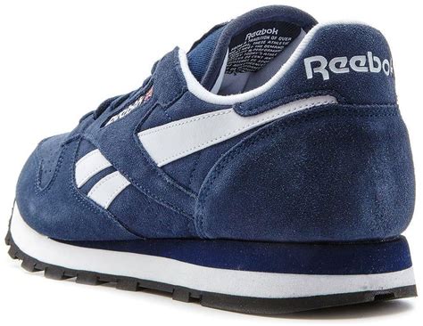 Reebok Classic leather suede retro trainers navy blue M43014 | eBay