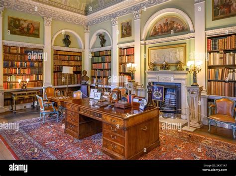 Interior Of Harewood House The Old Library Harewood House Near Leeds