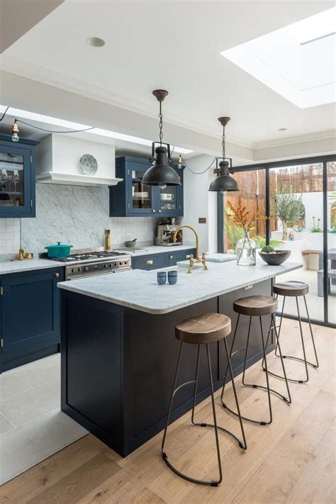 The Best Small Kitchen With Dark Blue Cabinets References - Decor