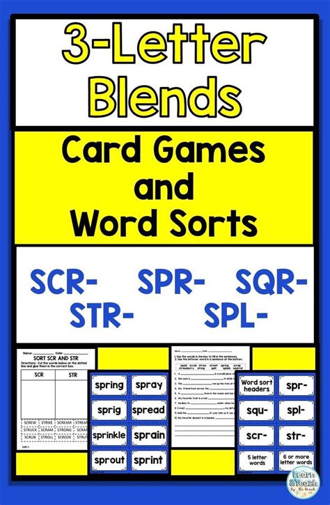 Three Letter Blends Word List