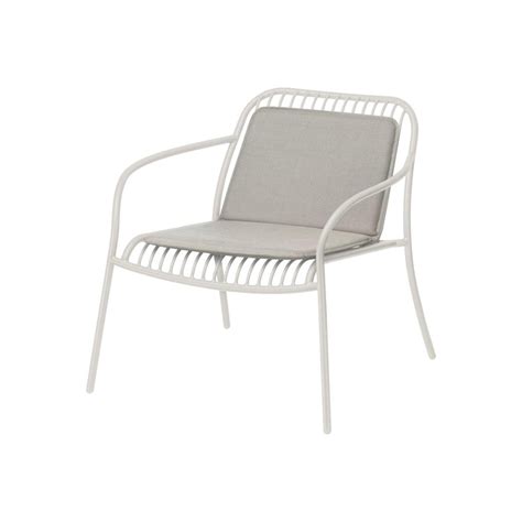 Blomus Yua Zit Rugkussen Fauteuil Outdoor Grijs Flinders