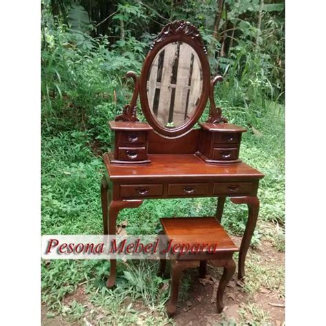 Jual Tolet Kartini Ukir Atau Meja Rias Kartini Ukir Kayu Jati Shopee