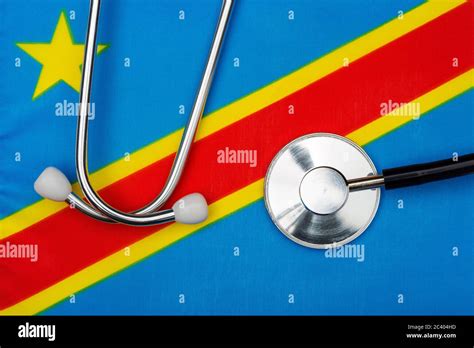 Congo Kinshasa Flag And Stethoscope The Concept Of Medicine