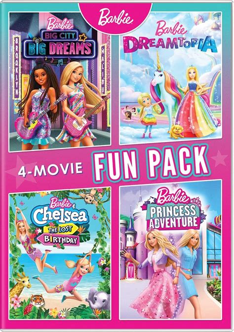 Barbie 4 Movie Fun Pack Collection Blu Ray Dvd