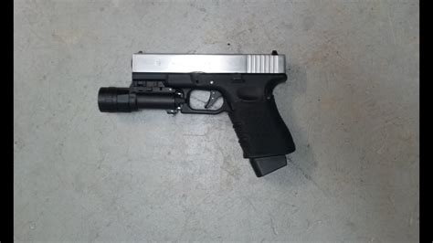 Airsoft We Glock 19 Gen 4 Silver Gbb Pistol Youtube